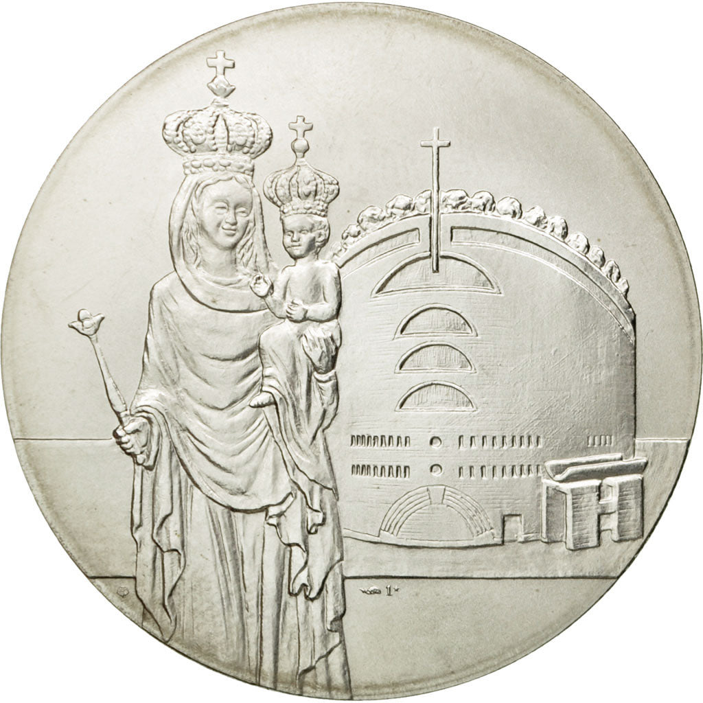 France, Medal, Cathédrale d'Evry, MS(65-70), Silver