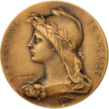 France, Medal, Marianne, Ville de Sanvic (Le Havre), Roty, MS(60-62), Bronze