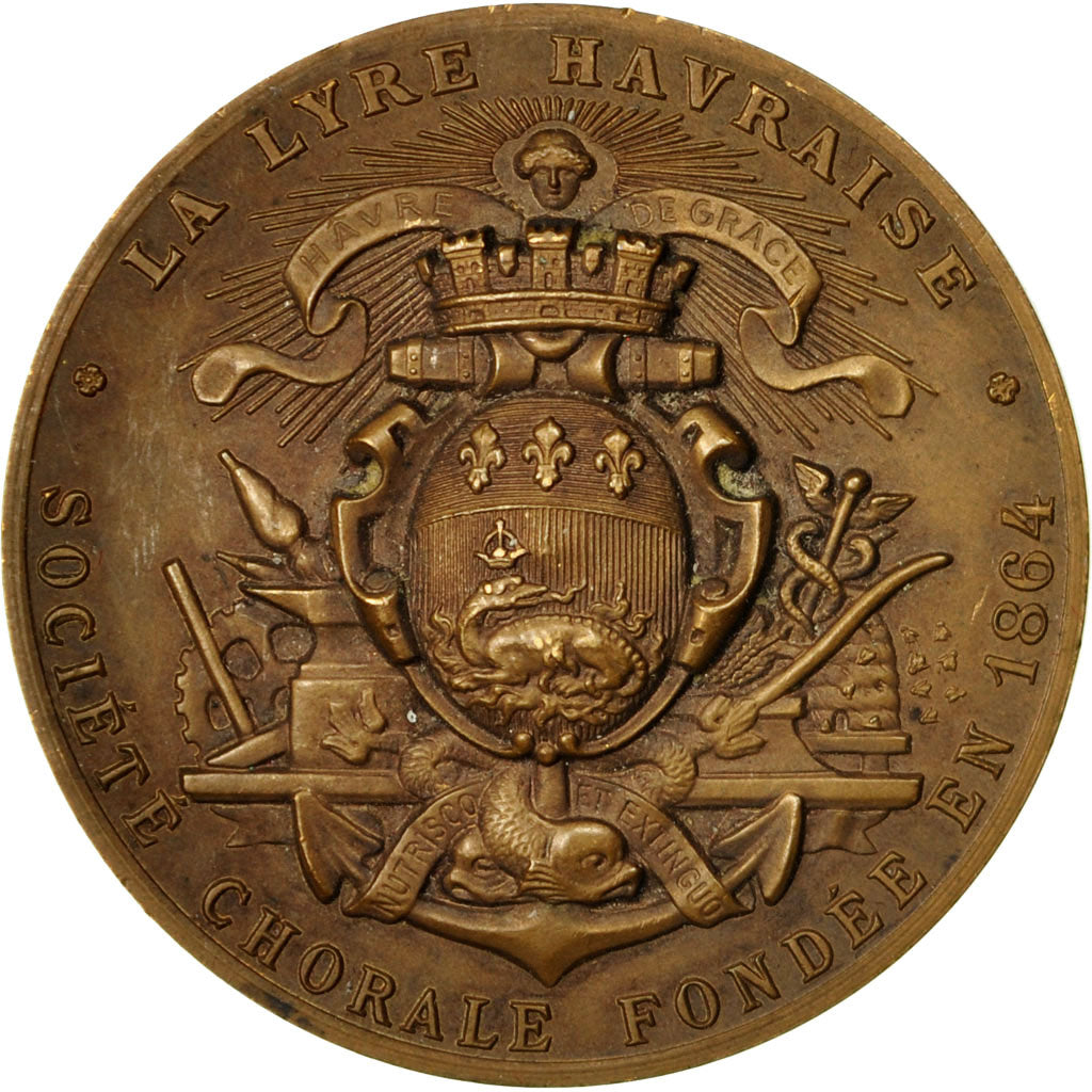 Frankreich, Medaille, Musique, La Lyre Havraise, Société Chorale, 1913, VZ+