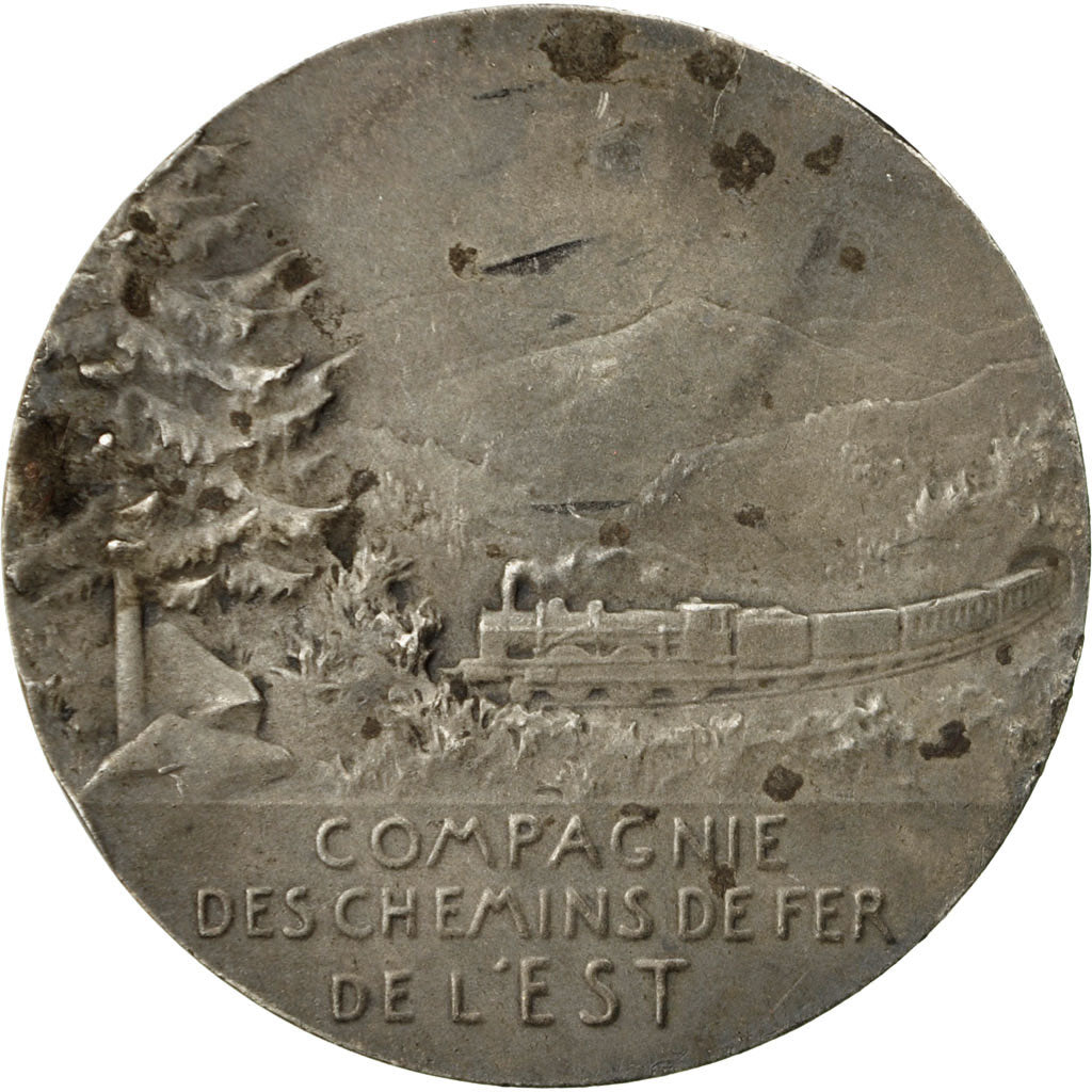 France, Medal, Compagnie des Chemins de Fer de l'Est, Vernon, AU(55-58), Silver