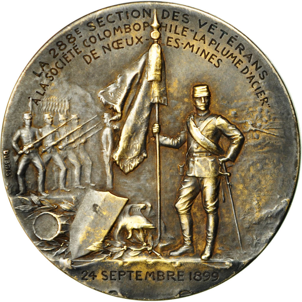 France, Médaille, Société Colombophile de Noeux-les-Mines, 1899, Dubois.H