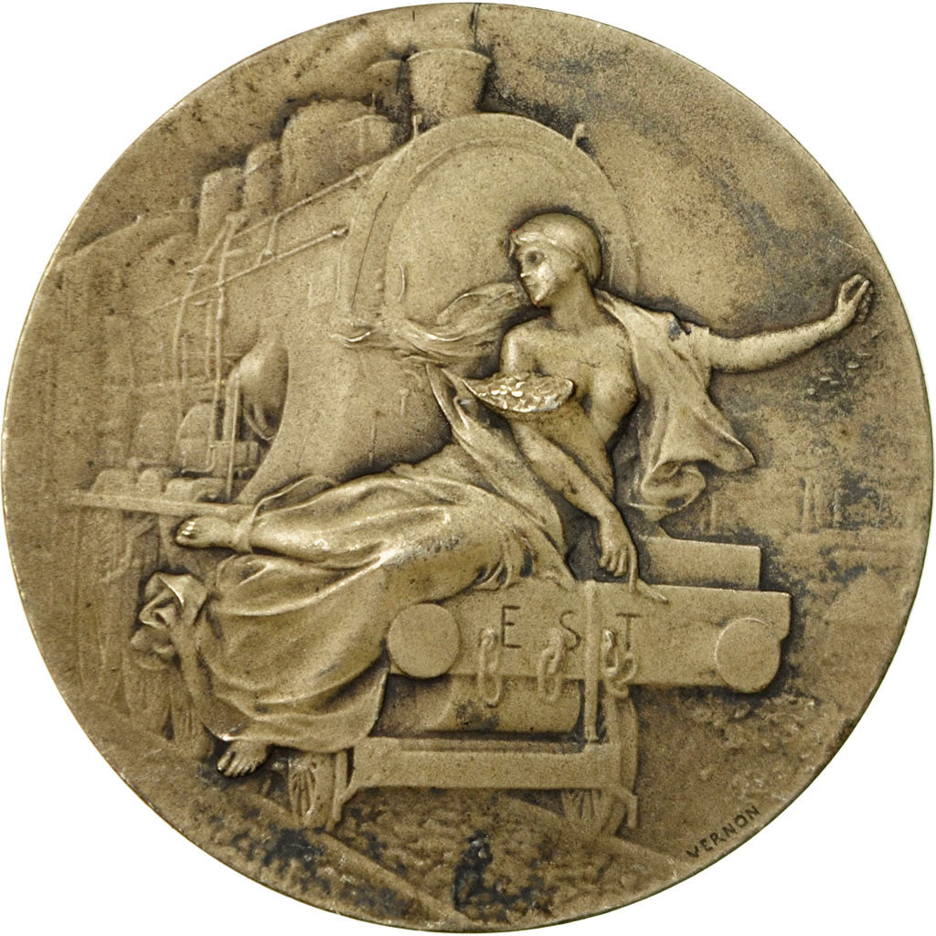 France, Médaille, Compagnie des Chemins de Fer de l'Est, Vernon, SUP, Argent