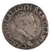 FRANCE, 1/4 Teston, 1588, Nancy, VF(30-35), Silver, Boudeau #1534, 2.10