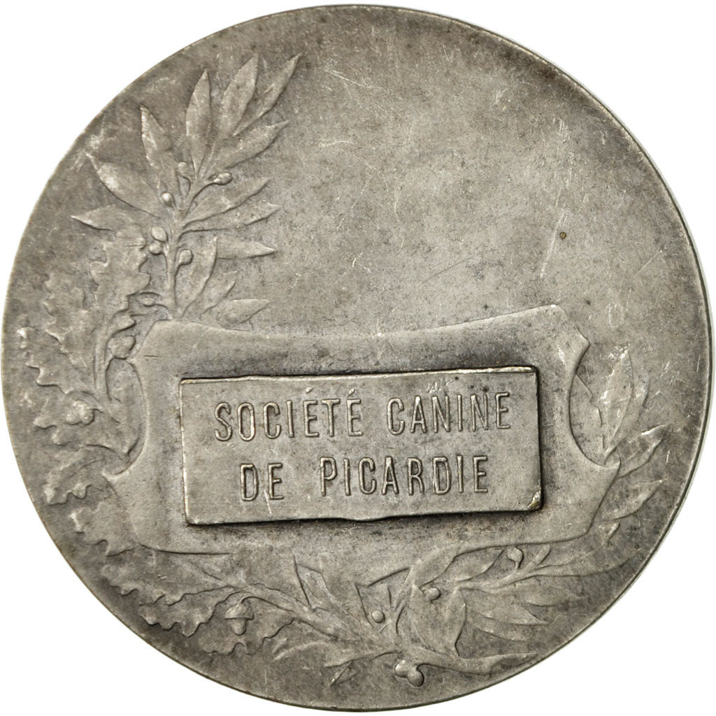 France, Médaille, Société Canine de Picardie, Dubois.A, TTB+, Silvered bronze