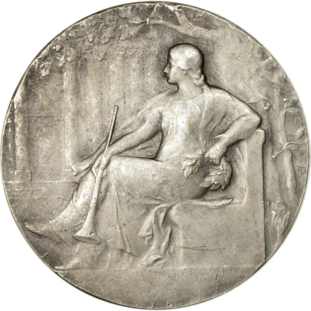 Frankrijk, Medaille, Société Canine de Picardie, Dubois.A, ZF+, Silvered