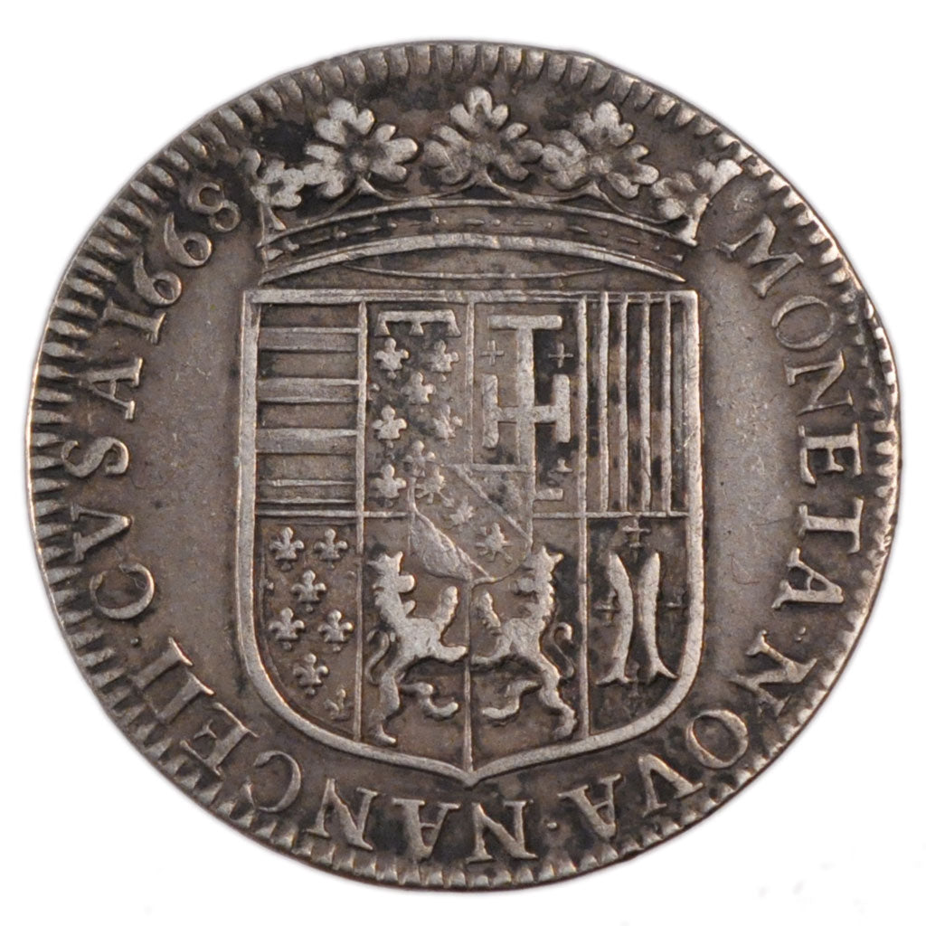 Francia, Teston, 1668, Nancy, BB, Argento, Boudeau:1566