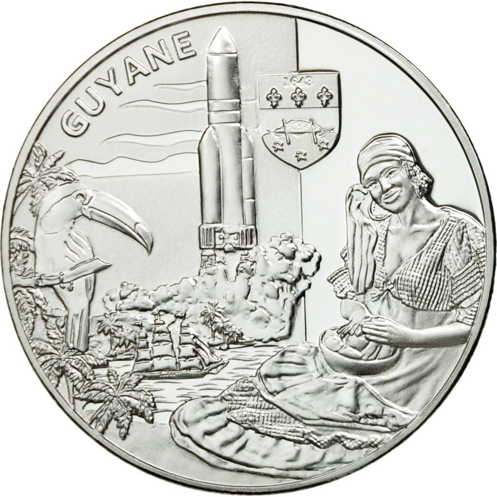 France, Medal, Régions de France, Guyane, MS(65-70), Silver