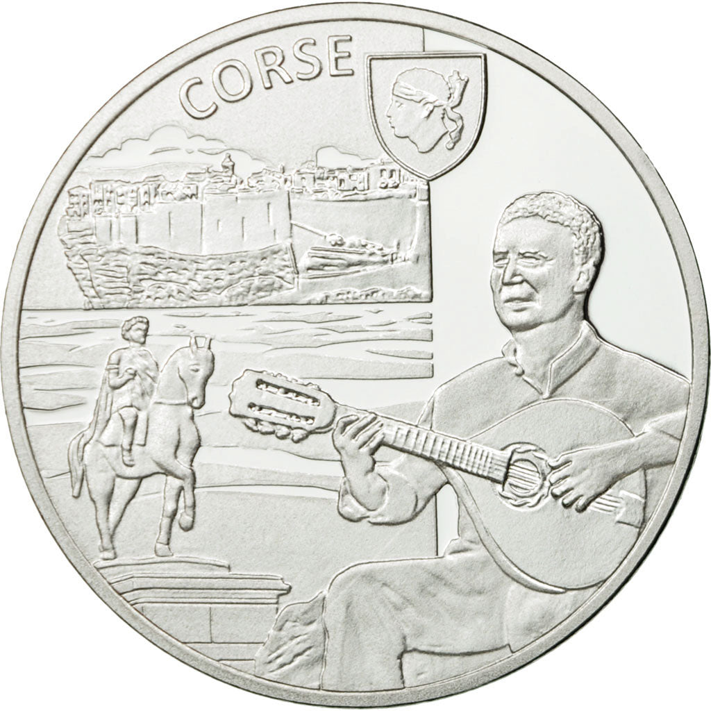 France, Medal, Régions de France, Corse, MS(65-70), Silver