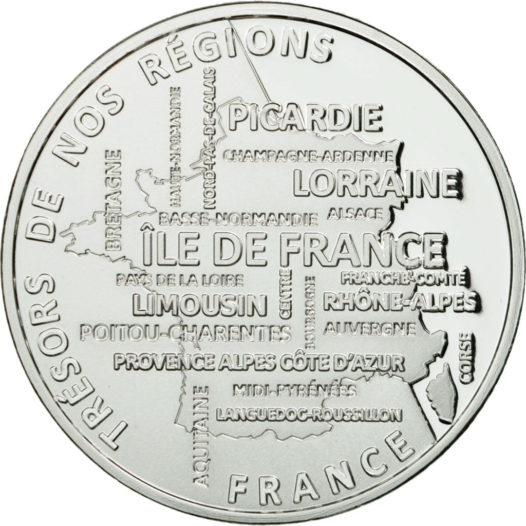 Francia, medaglia, Régions de France, Lorraine, FDC, Argento