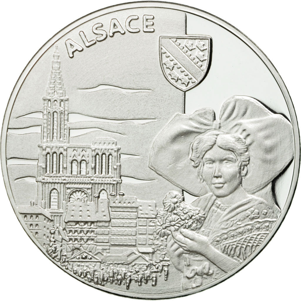 France, Medal, Régions de France, Alsace, MS(65-70), Silver