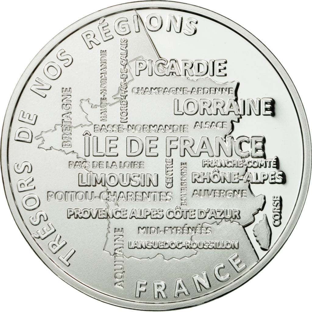 Frankrijk, Medaille, Régions de France, Auvergne, FDC, Zilver