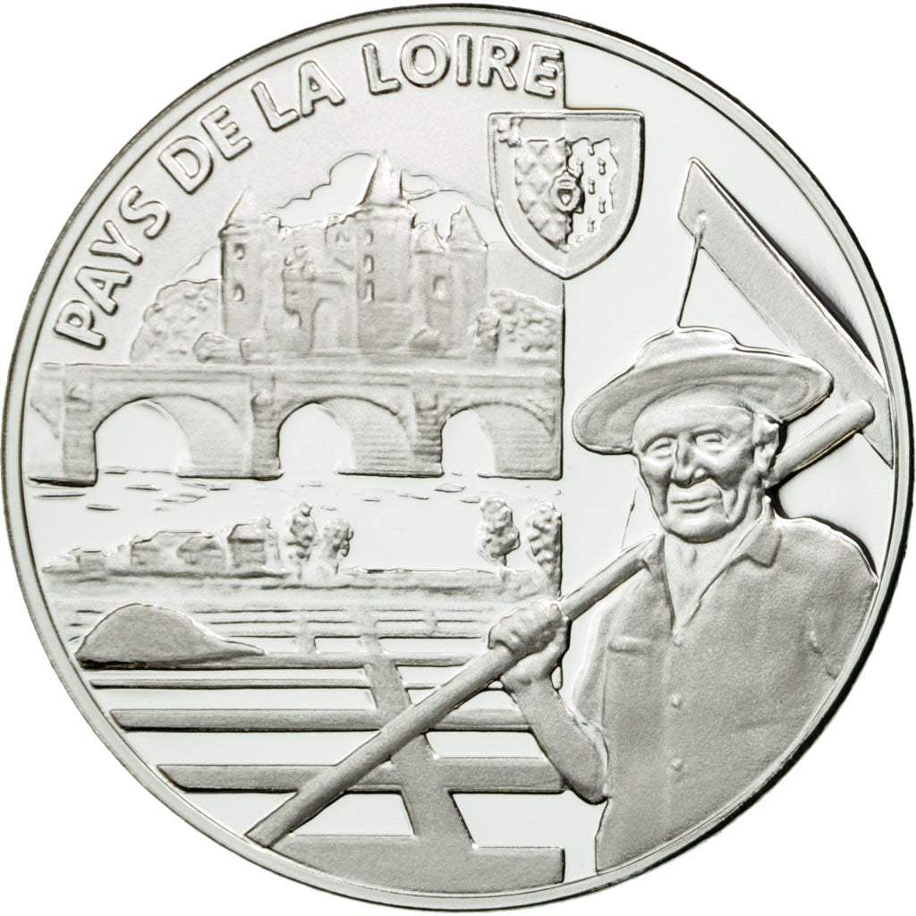 Francia, medalla, Régions de France, Pays de la Loire, FDC, Plata