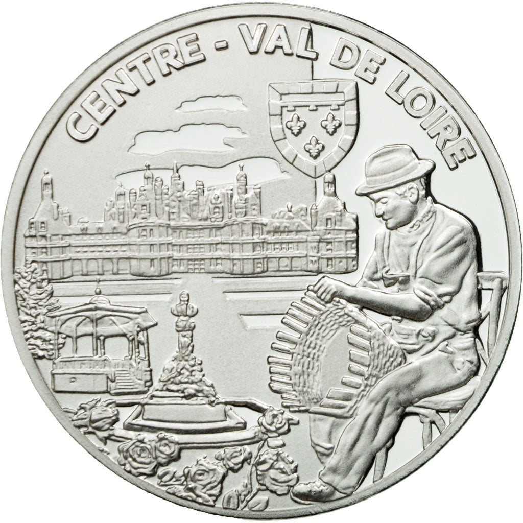 Francia, medalla, Régions de France, Centre-Val de Loire, FDC, Plata