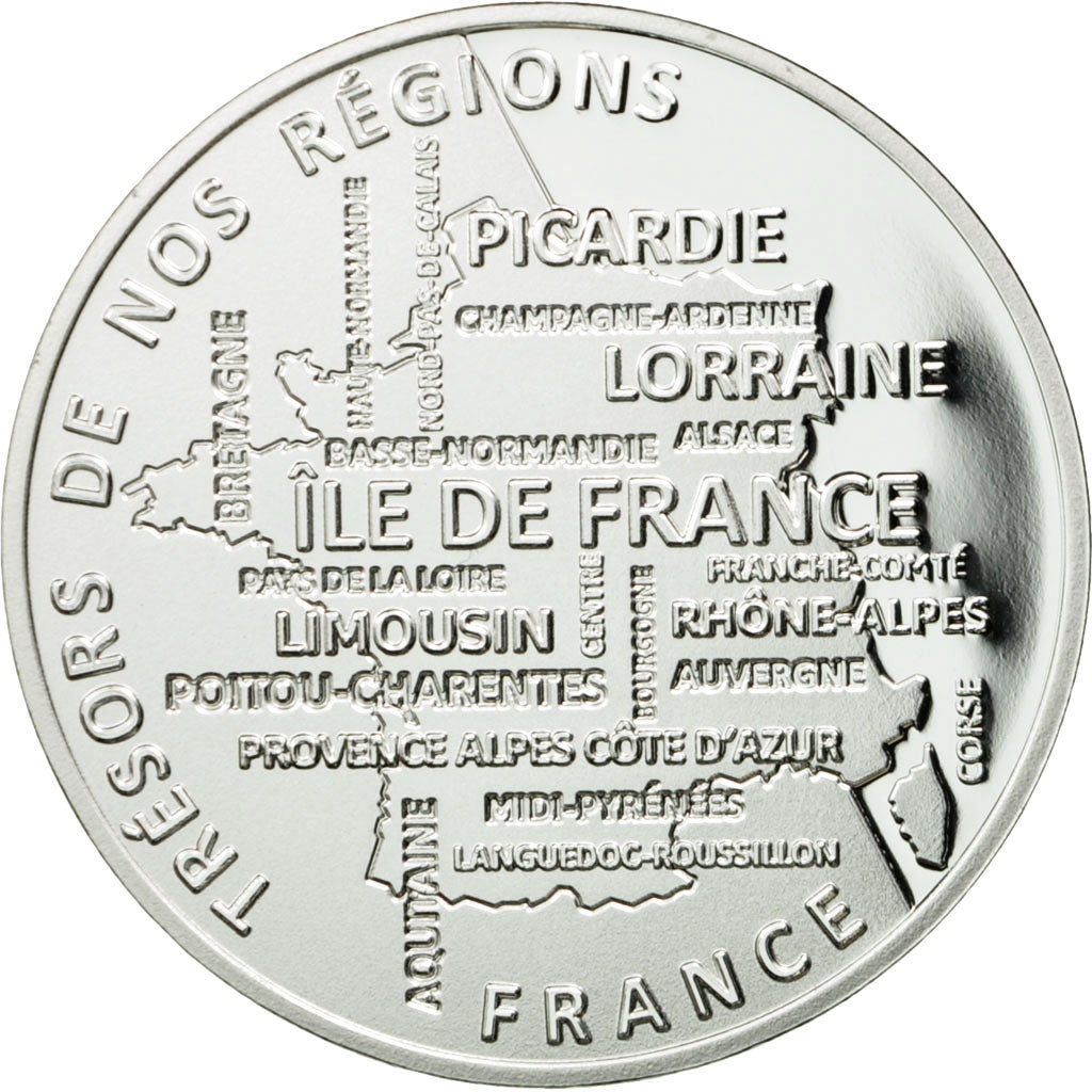 Francia, medalla, Régions de France, Centre-Val de Loire, FDC, Plata
