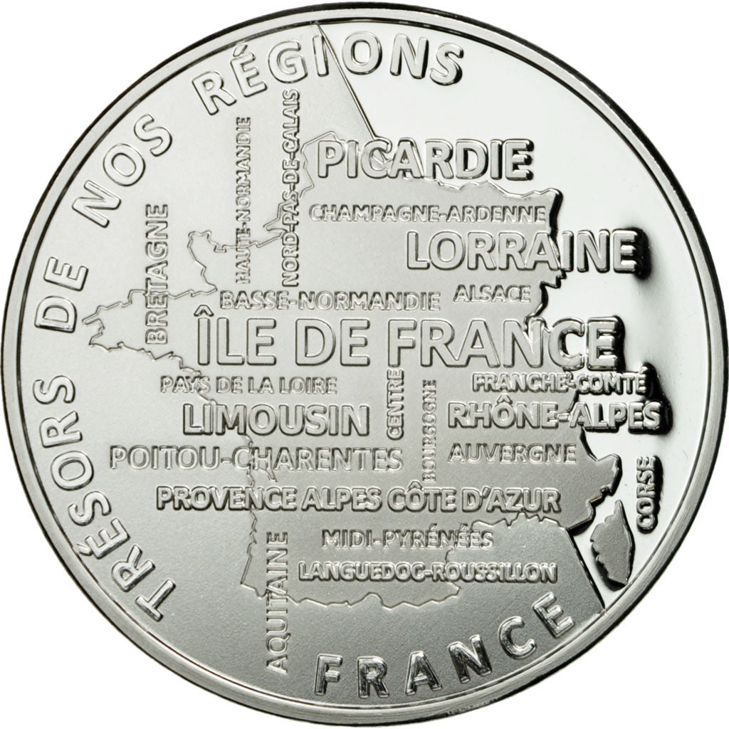 France, Médaille, Régions de France, Provence Alpes Côte d'Azur, FDC, Argent