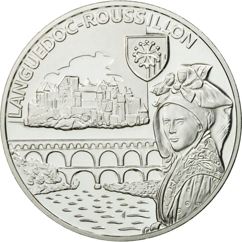 Frankreich, Medaille, Régions de France, Languedoc-Roussillon, STGL, Silber