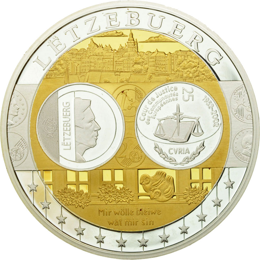 Lussemburgo, medaglia, L'Europe, 2002, FDC, Argento