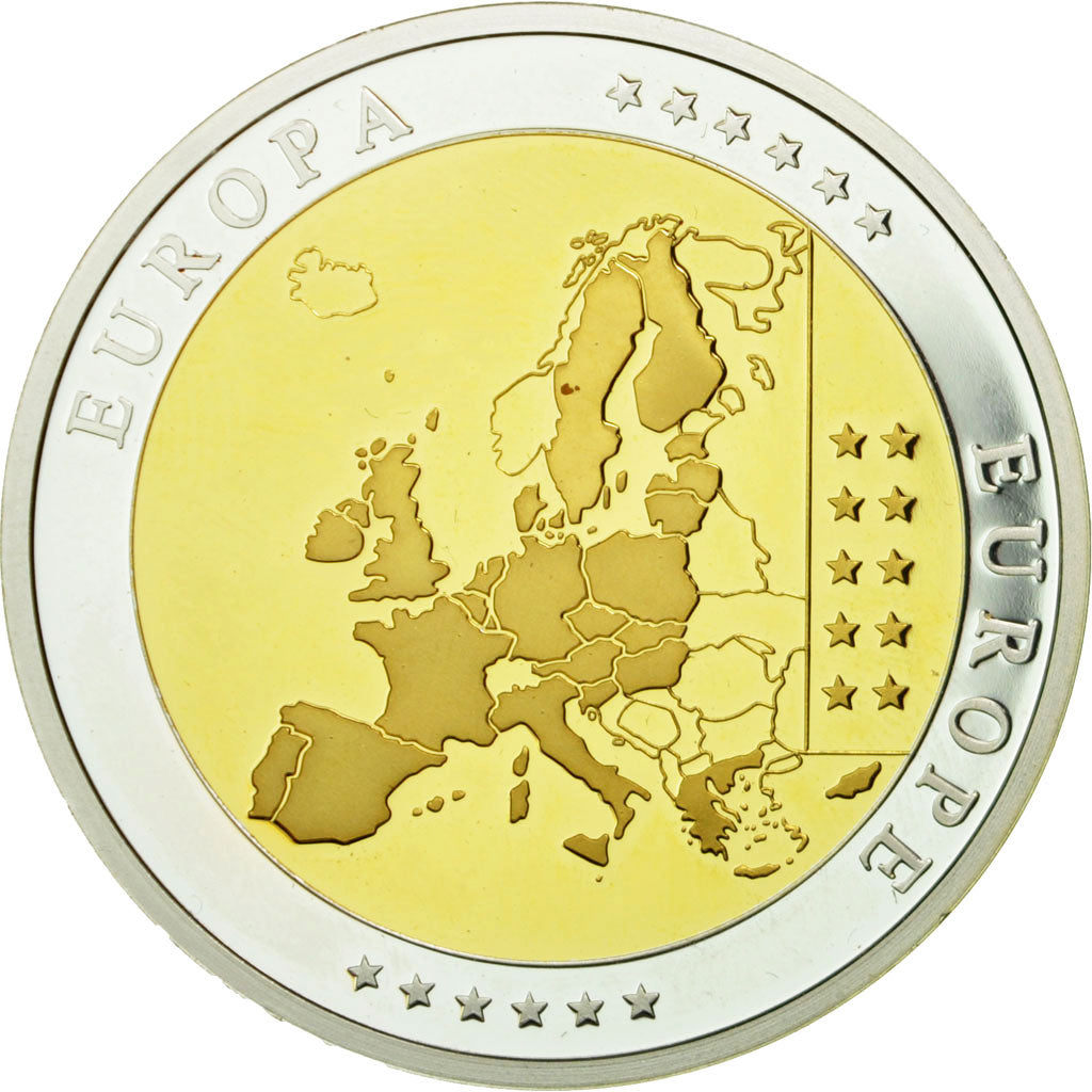 Lussemburgo, medaglia, L'Europe, 2002, FDC, Argento