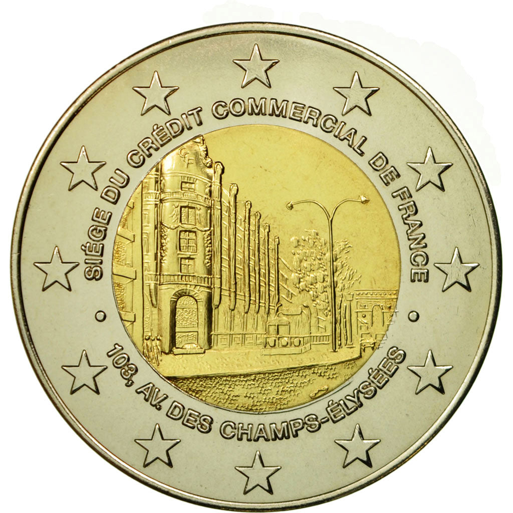 France, Medal, CCF, Avènement de l'Euro, 1999, MS(65-70), Copper-nickel