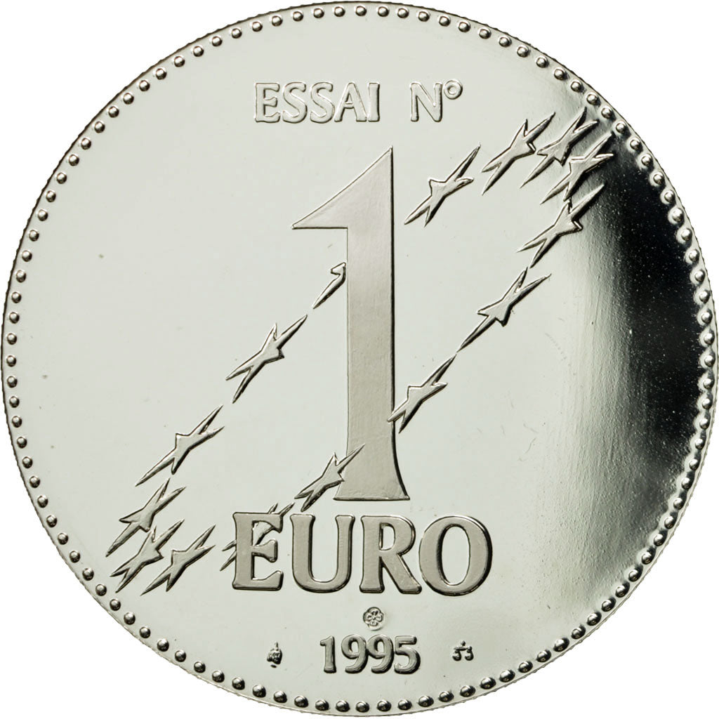 France, Médaille, Europa, Essai n°1 Euro, 1995, FDC, Argent