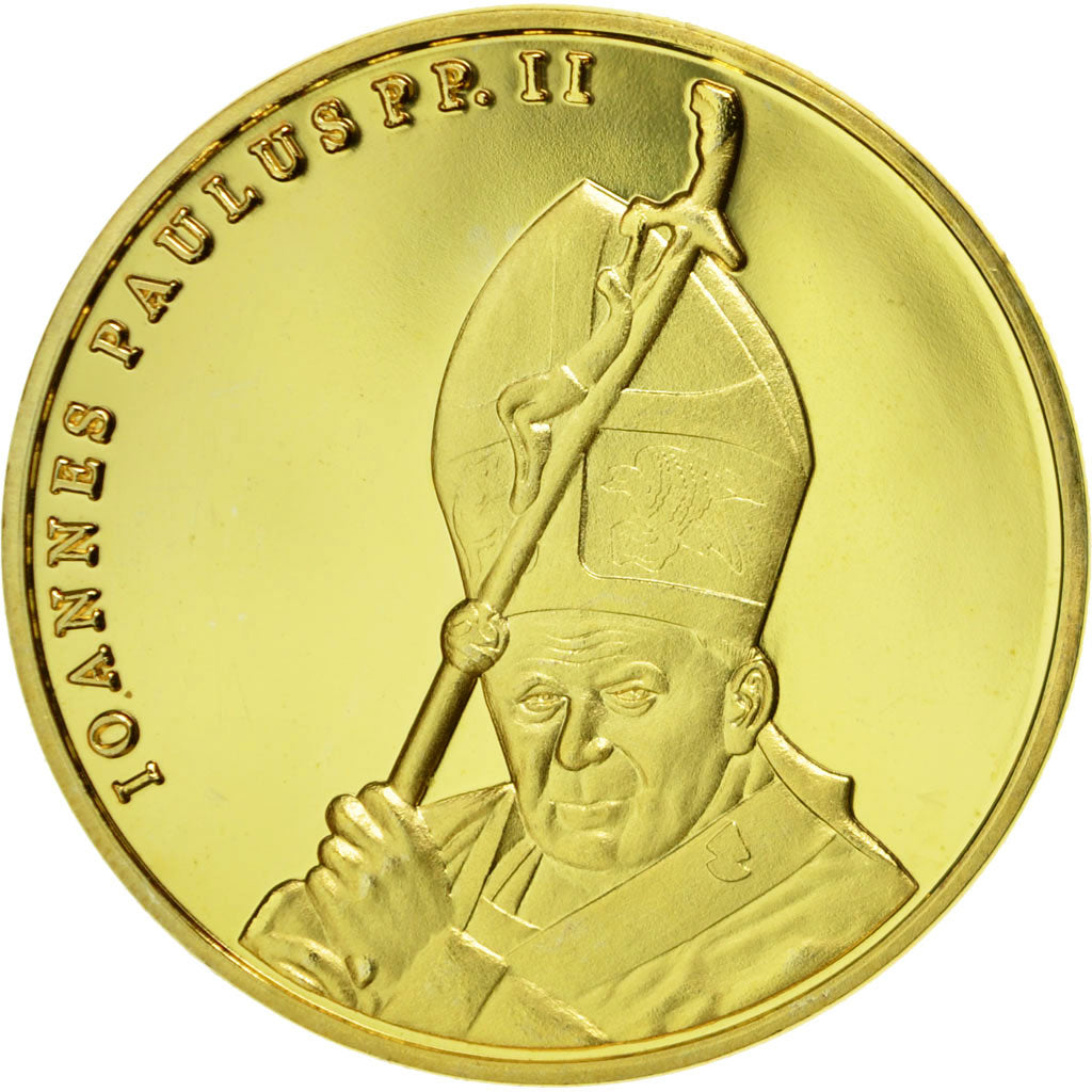 Vaticano, medaglia, Le Pape Jean-Paul II, FDC, Rame dorato