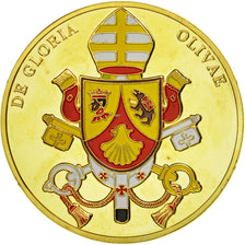 Vatican, Medal, Le Pape Benoit XVI, MS(65-70), Copper Gilt