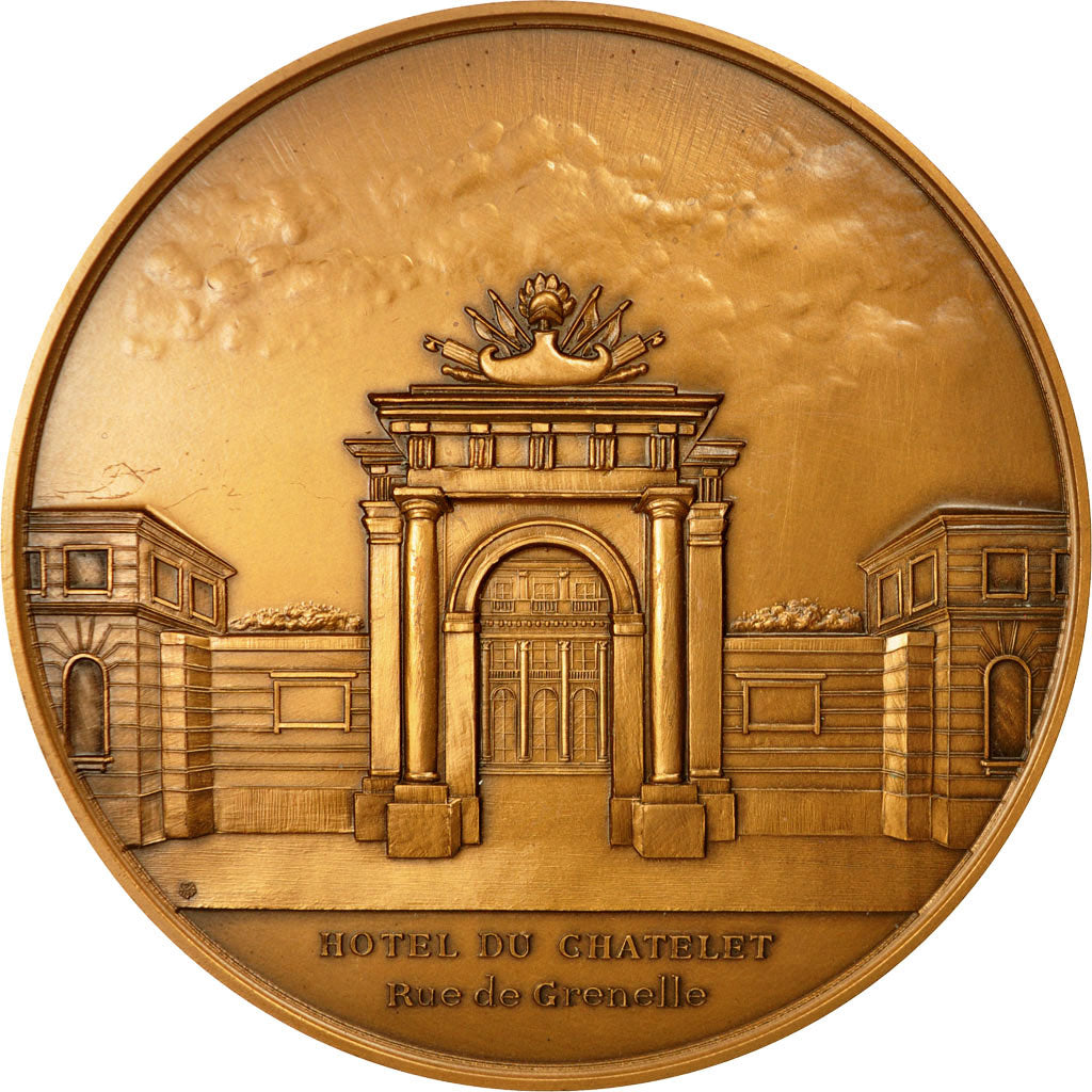 France, Medal, Centenaire du 1er Mai, Hotel du Chatelet, 1990, AU(55-58), Bronze