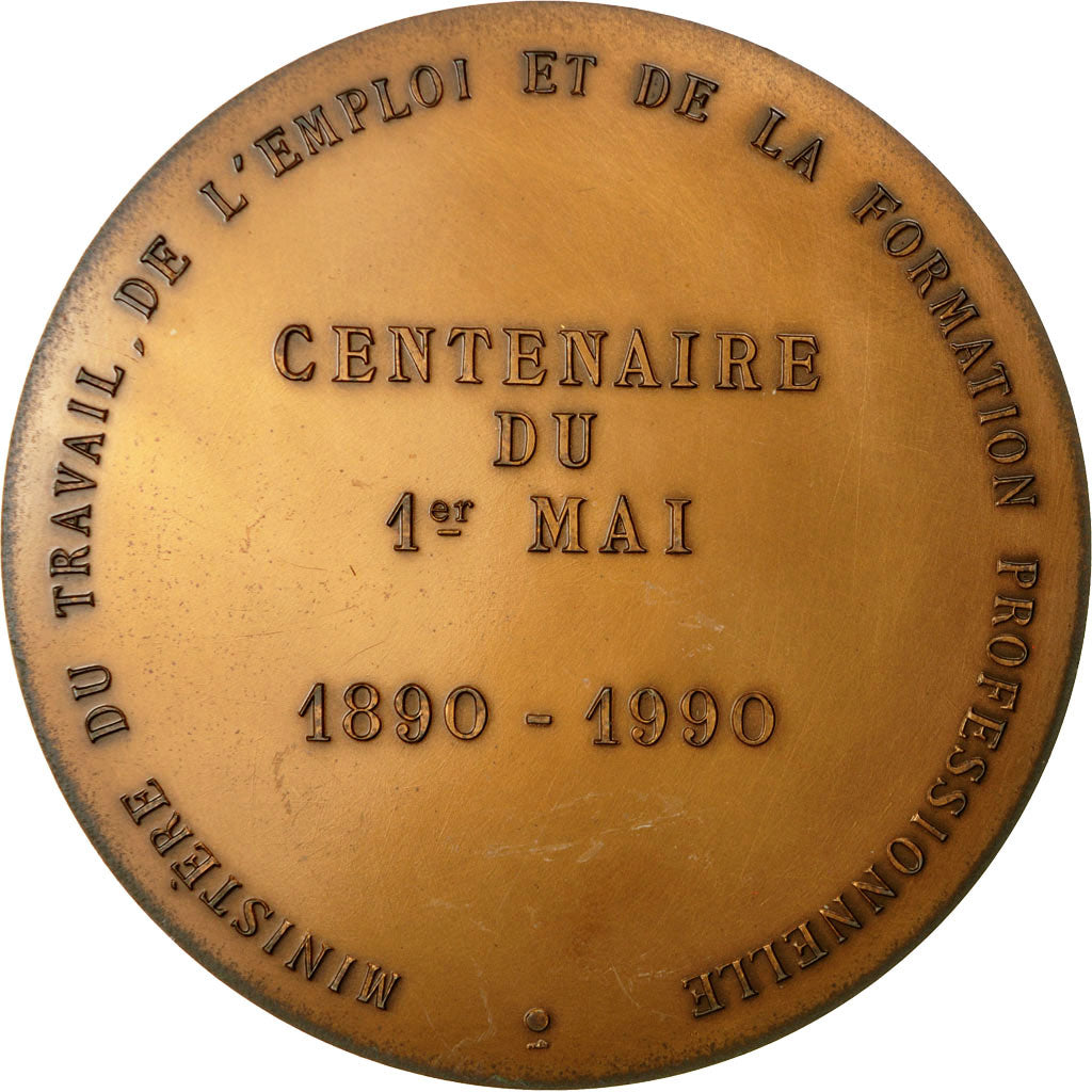 France, Medal, Centenaire du 1er Mai, Hotel du Chatelet, 1990, AU(55-58), Bronze