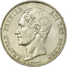Munten, België, Leopold I, 5 Francs, 5 Frank, 1858, ZF+, Zilver, KM:17