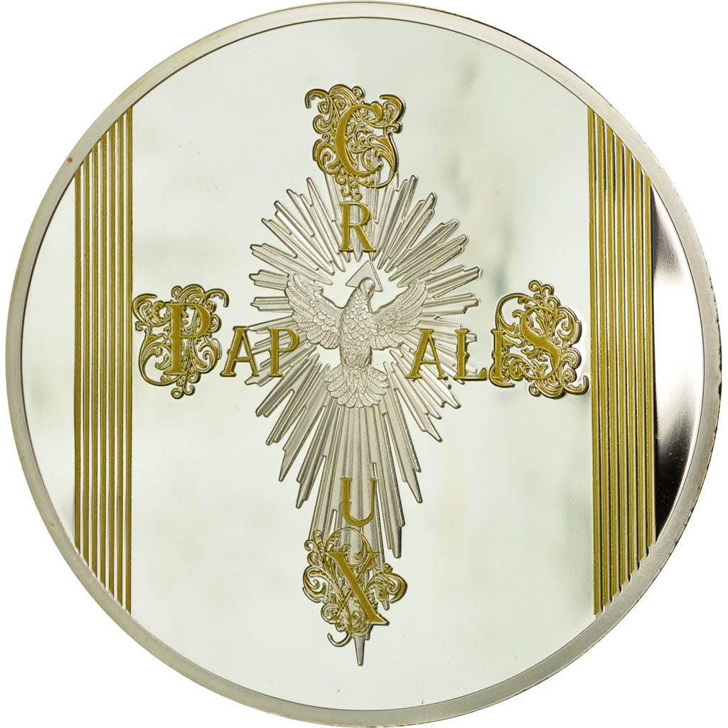 Vatican, Medal, Croix Papale, Paul VI, 2015, MS(65-70), Copper Plated Silver