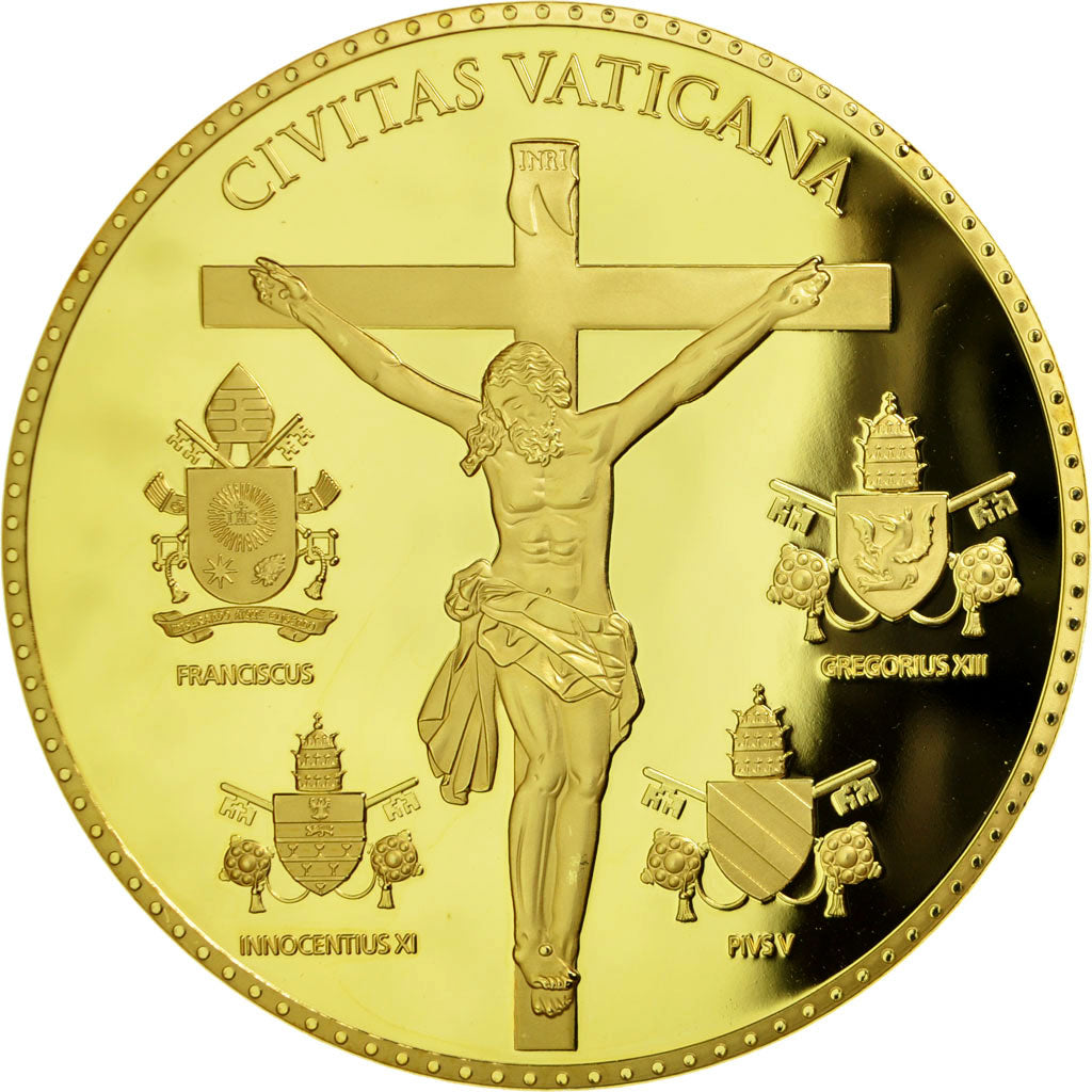 Vatican, Medal, Le Pape François, 2014, MS(65-70), Copper Plated Silver