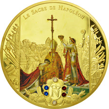 France, Medal, Le sacre de Napoléon Ier par Pie VII, MS(65-70), Copper Gilt