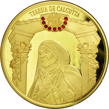 Vaticano, medaglia, Canonisation de Mère Teresa, 2016, FDC, Rame dorato