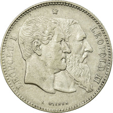 Moneta, Belgio, Leopold II, 2 Francs, 2 Frank, 1880, SPL-, Argento, KM:39