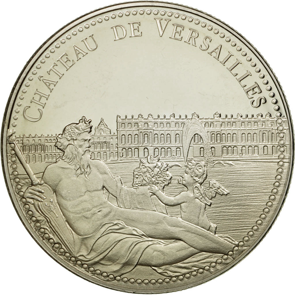 Francia, medaglia, Le Château de Versailles, FDC, Rame-nichel