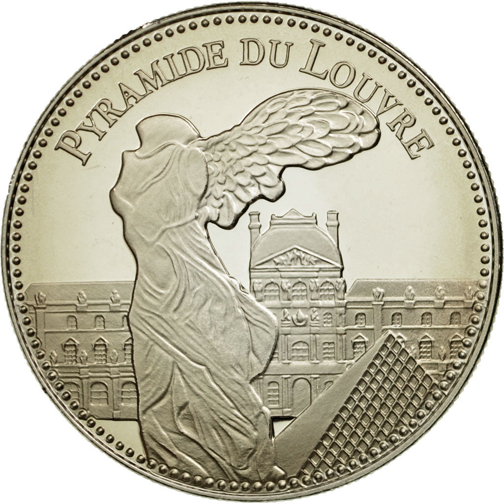 France, Médaille, La Pyramide du Louvre, FDC, Copper-nickel