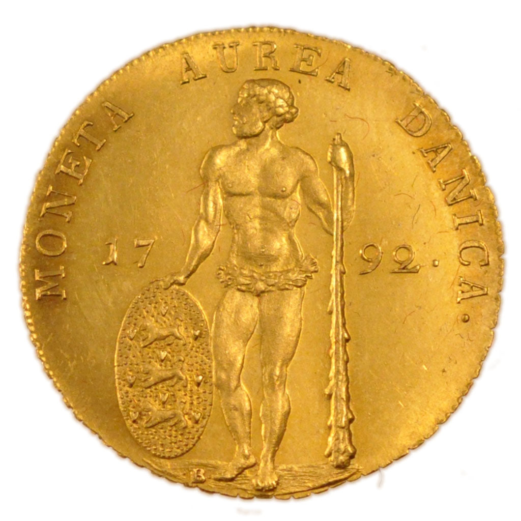 Denmark, Ducat, 1792, KM #650, MS(65-70), Gold, 3.50