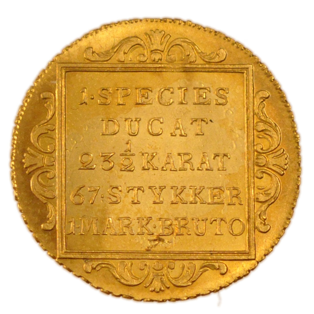 Denmark, Ducat, 1792, KM #650, MS(65-70), Gold, 3.50
