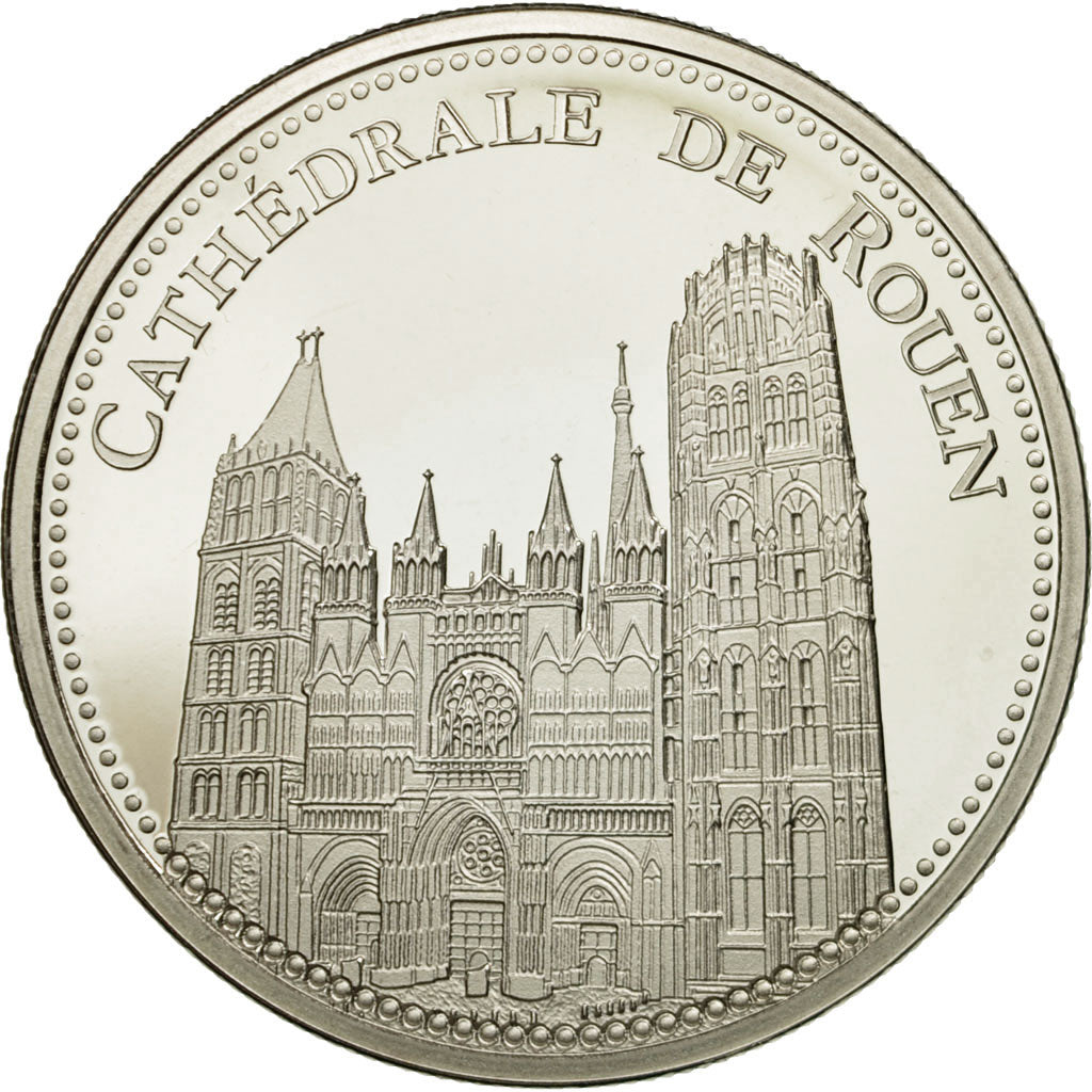 France, Medal, 76/ Cathédrale Notre-Dame - Rouen, MS(65-70), Copper-nickel