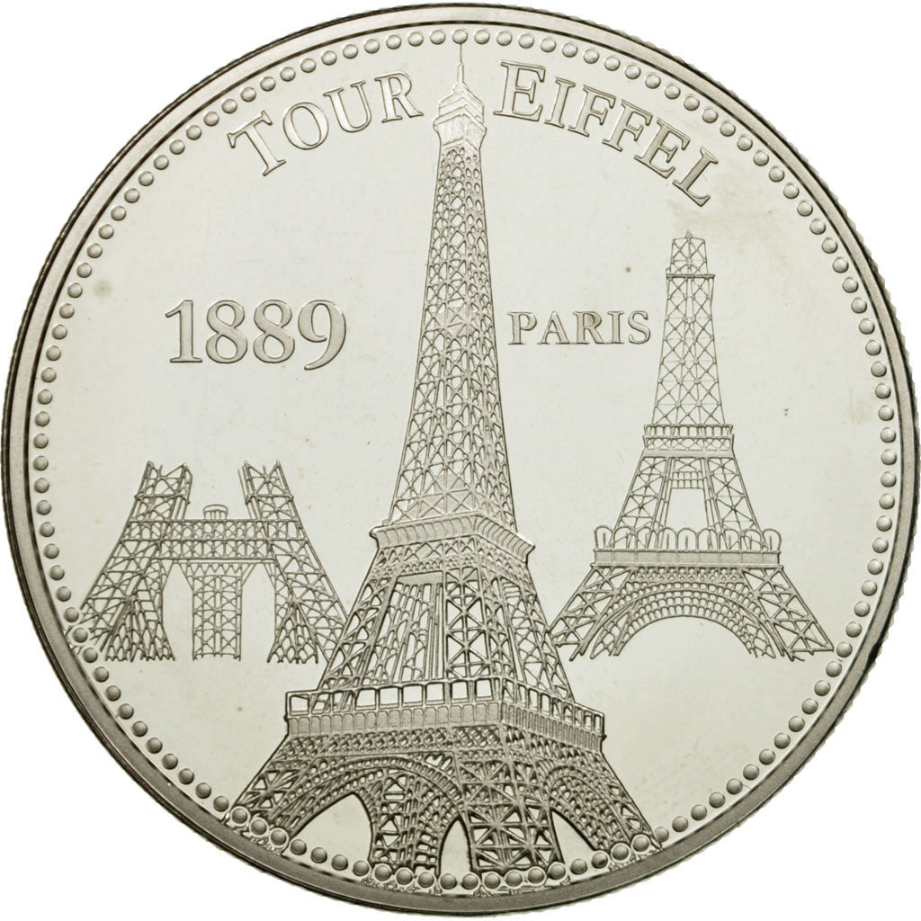 France, Medal, Paris - La Tour Eiffel, MS(65-70), Copper-nickel