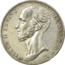 Coin, Netherlands, William II, Gulden, 1848, MS(60-62), Silver, KM:66