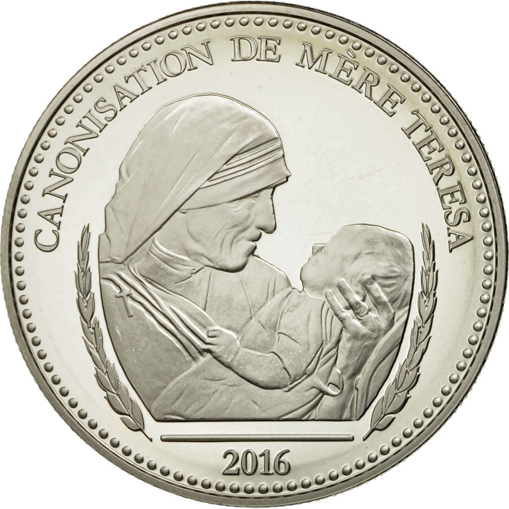 France, Medal, Canonisation de Mère Teresa, MS(65-70), Copper-nickel