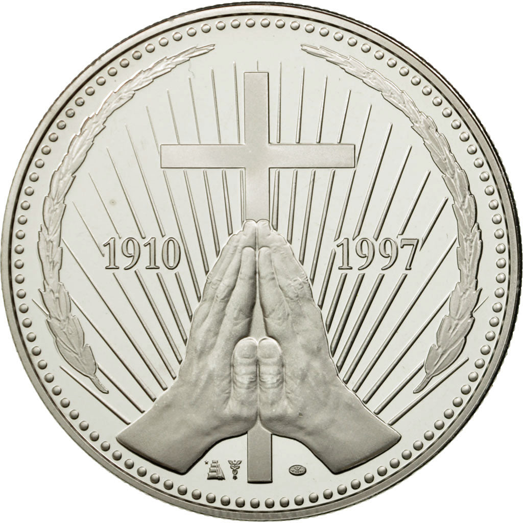 France, Medal, Canonisation de Mère Teresa, MS(65-70), Copper-nickel