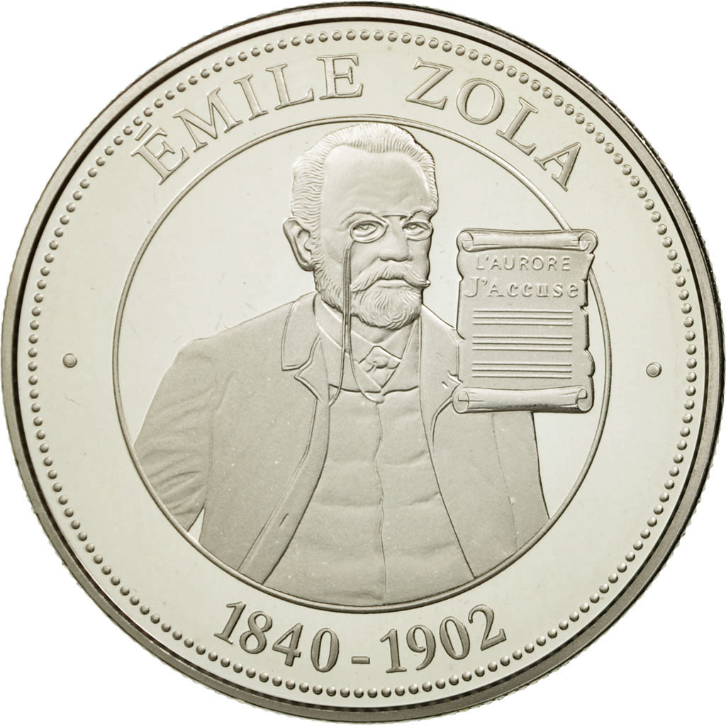 France, Médaille, Collection Panthéon, Émile Zola, FDC, Copper-nickel