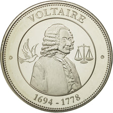 France, Medal, Nos Grands Hommes, Voltaire, MS(65-70), Copper-nickel