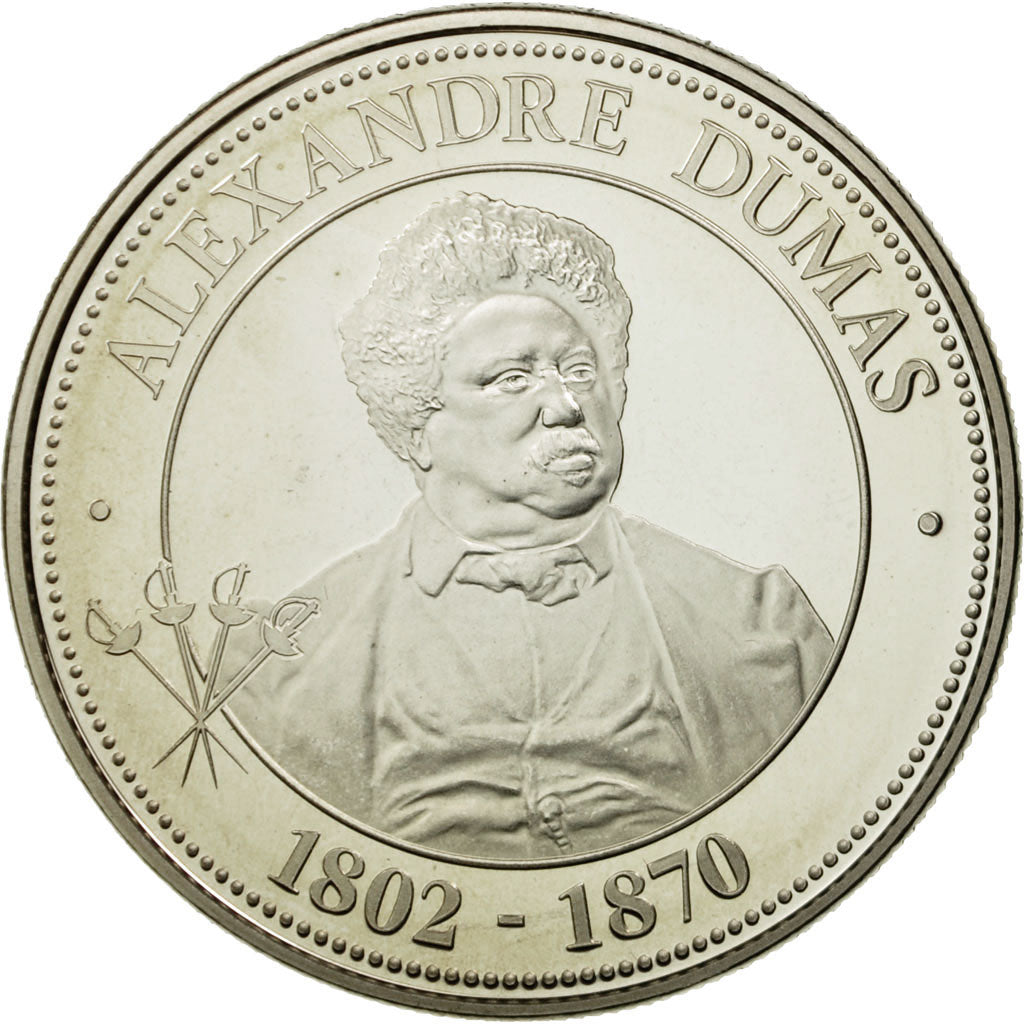 France, Médaille, Nos Grands Hommes, Alexandre Dumas, FDC, Copper-nickel
