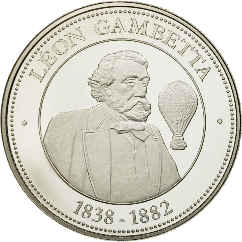France, Médaille, Collection Panthéon, Léon Gambetta, FDC, Copper-nickel