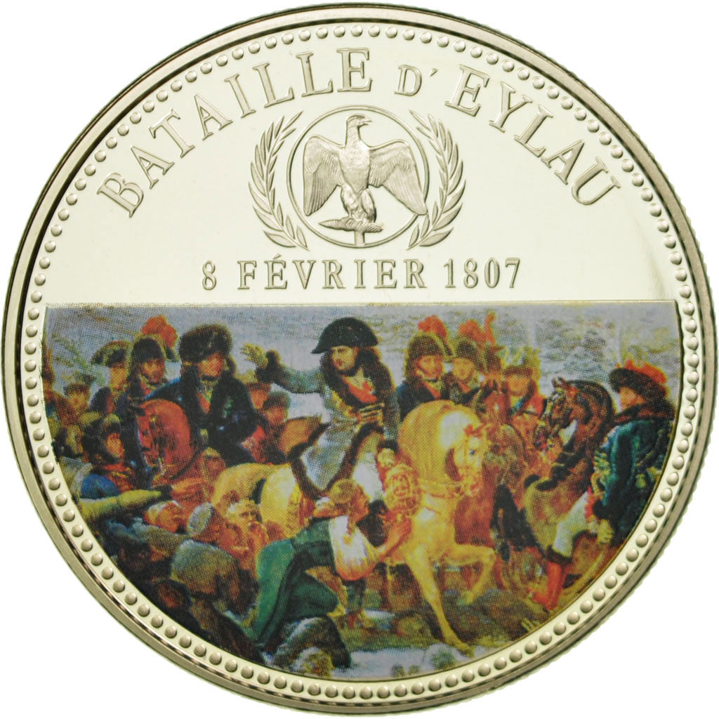 France, Medal, Napoléon Ier, Bataille Eylau (1807), MS(65-70), Copper-nickel