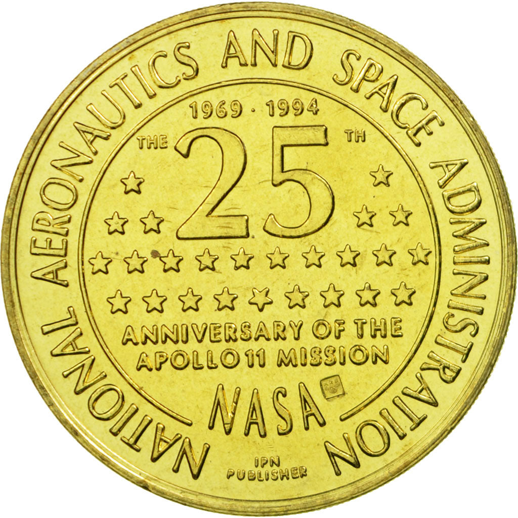 Stati Uniti d'America, medaglia, NASA, Mission Apollo 11, FDC, Doratura in