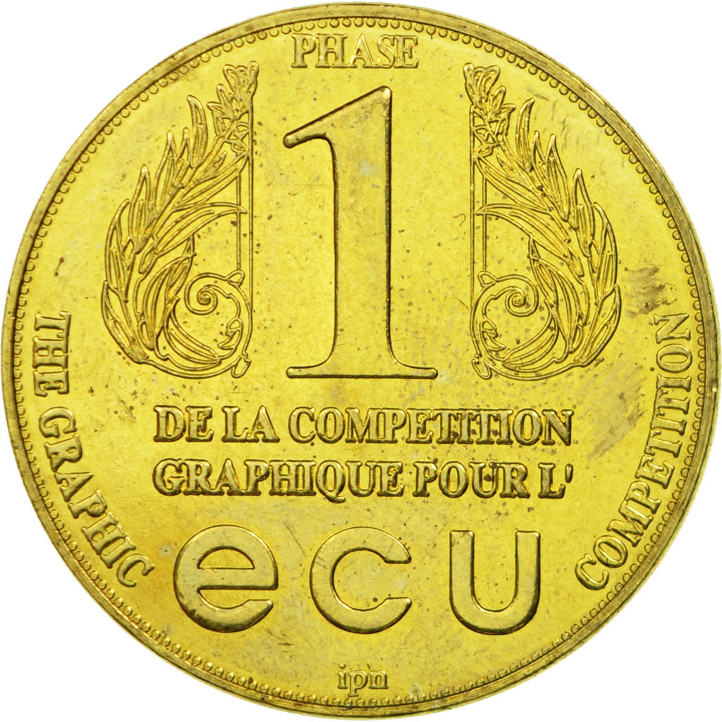 France, Medal, Europe, Compétition Graphique pour l'Euro, MS(65-70)